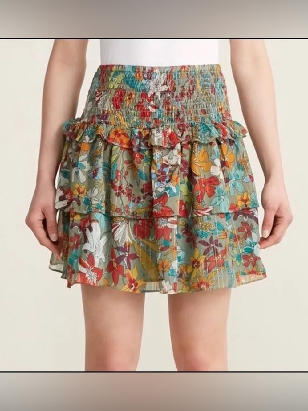 NWT WALTER BAKER HUDD RUFFLE SKIRT